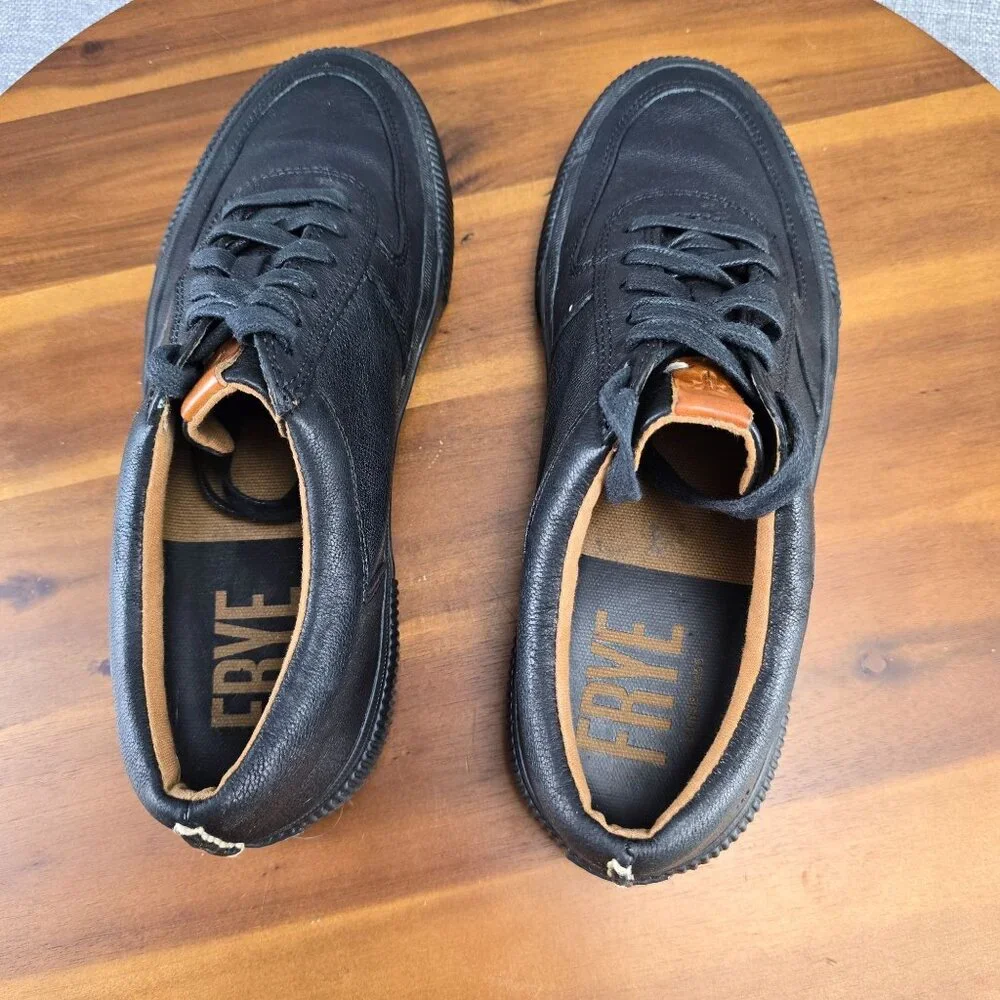 Frye Black Leather Sneakers‎ Shoes Mens Size 9
